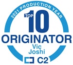 2021 C2 Top Originator Award Vic Joshi Mortgage